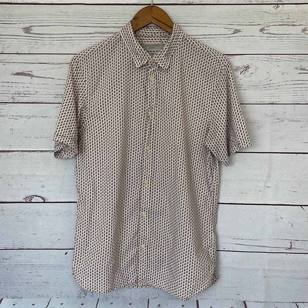 ALL SAINTS Palmate Short Sleeve Shirt Size Medium